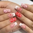 thumbnail image 1 of Uñas postizas KSTBJN para el día de San Valentín, punta francesa, color rosa nude x24, 1 of 7