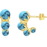 Poplyke Women'S Thick Earrings Sterling Silver Earrings Teardrop Earrings Jewelry