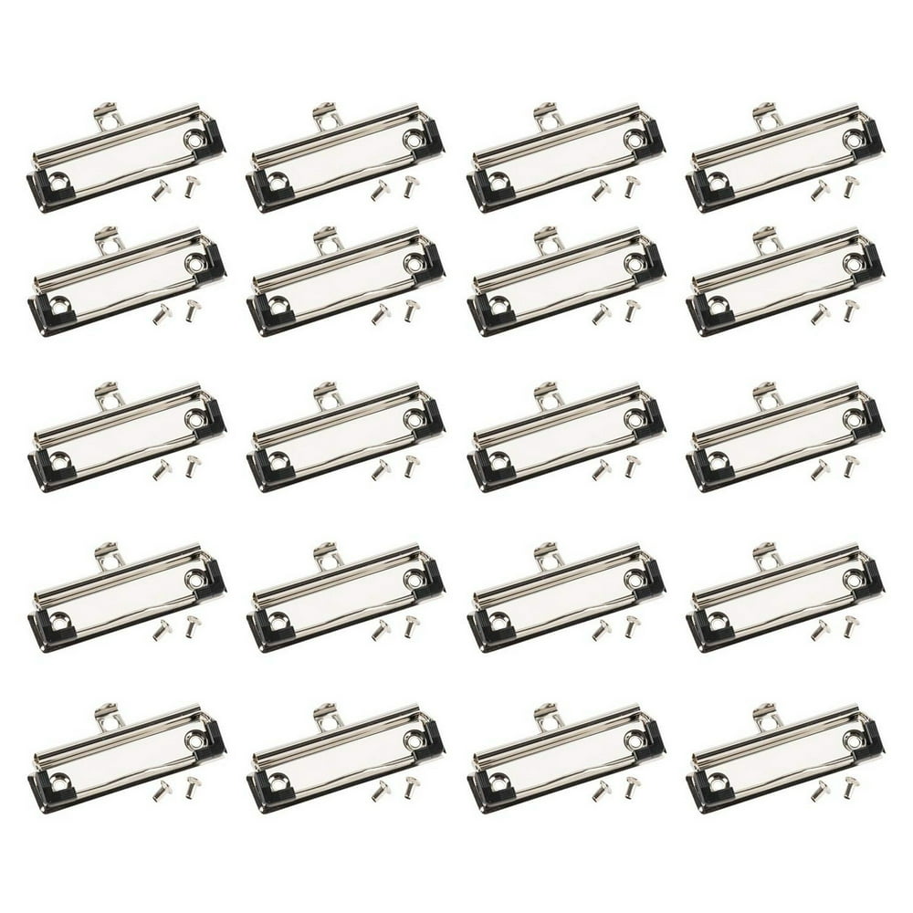 Clipboard Clips 20Pack Mountable Clips, Metal Hardboard Clips with