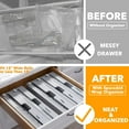 thumbnail image 2 of SpaceAid Bamboo Wrap Organizer with Cutter and Labels, Plastic Wrap, Aluminum Foil and Wax Dispenser for Kitchen, Gray, 2 of 5