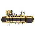 thumbnail image 2 of Bolsa de herramientas multifunción para electricista con cinturón ajustable Bolsa de almacenamiento de tela Oxford para destornillador Martillo Llave Taladro Alicates Amarillo, 2 of 5