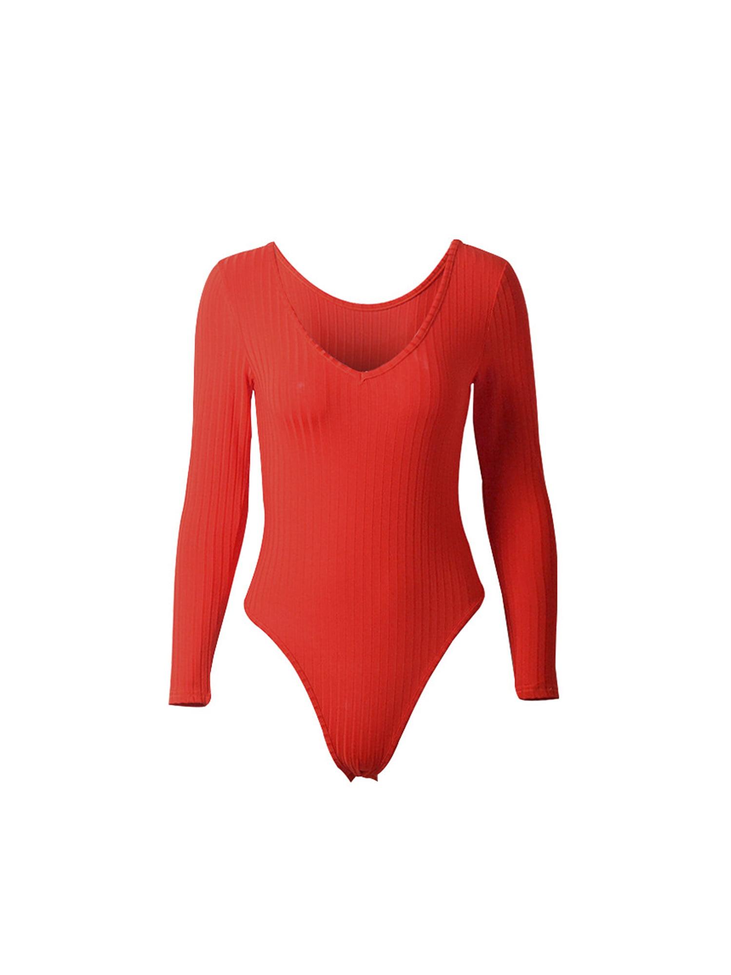 LINMON Women's Short Sleeve Bodysuits Basic T Shirts Round Neck Stretchy Jumpsuit Tops 