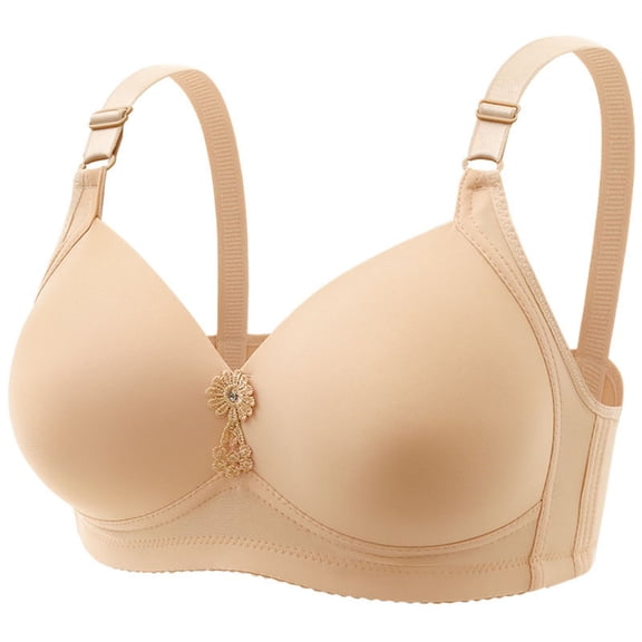 LEAVINGSUO Womens Plus Size Clearance $5, Womens Bras Clearance Woman's Color Comfortable Hollow Out Perspective Bra Underwear No Rims