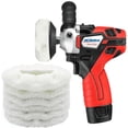 thumbnail image 4 of 6pcs 7-8" Microfiber Car Polishing Waxing Bonnet Buffing Pads Cover White, 4 of 6