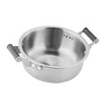 thumbnail image 2 of CoudarTitie Korean Ramen Pot Double Handles Dishwasher Stockpot Multipurpose Heavy Duty Fast 20cm Silver, 2 of 9