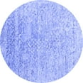 thumbnail image 1 of Ahgly Company Indoor Round Abstract Blue Contemporary Area Rugs, 4' Round, 1 of 4