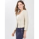 thumbnail image 4 of Oficina de trabajo para mujer, sin cuello, con cremallera, abrigo corto, traje, chaqueta, chaqueta cortada Beige S, 4 of 6