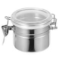 thumbnail image 4 of Raindrops Airtight Stainless Steel Kitchen Canister for Coffee Tea Flour Sugar and Snacks Silver 1.5L, 4 of 8