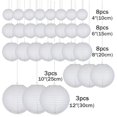 thumbnail image 4 of 30pcs/Lot 4''-12'' Mix Size Chinese Paper Ball Lampion Hanging White Wedding Decoration Paper Lanterns Lampshade Party Decor, 4 of 5