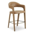 thumbnail image 2 of Moe's Home Collection Martens Bar Stool Leather Brown, 2 of 6