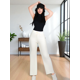 thumbnail image 4 of Pants Mujer Anchos Wide Legs Unicolor Acanalado Confort y Estilo, 4 of 5