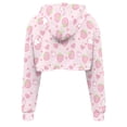 thumbnail image 3 of Suhoaziia Hoodie Crop Tops for Women Stretchy Sweatshirt Fashion Pullover Tops Graphic Preppy Streetwear Strawberry Rabbit Spring Clothing Drop Shoulders Lightweight Y2K Clothes Size 2XL, 3 of 6