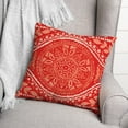 thumbnail image 3 of Creative Products Large Red and White Folk Pattern 20x20 Indoor / Outdoor Pillow, 3 of 3
