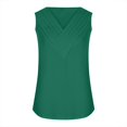 thumbnail image 7 of cfhntfmh Tank Tops for Women V Neck Pleated Sleeveless Shirt Summer 2024 Soft Solid Color Tees Clothes, 7 of 7