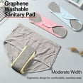thumbnail image 4 of Reusable Graphene Incontinence Pads for Women and Elderly, Washable Leakproof Menstrual Cloth Pads for Heavy Flow, Postpartum Pads for Mobility Support (12 Pack), 4 of 8
