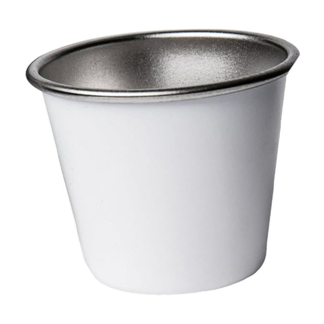 Taza de acero inoxidable, taza para beber, taza de café apilable, taza para acampar Pequeño blanco