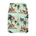 thumbnail image 5 of ZCFZJW Quick Dry Swim Trunks for Men Lightweight Casual Drawstring Elastic Waist Summer Tropical Palm Tree Printed Beach Board Shorts Bathing Suit with Pockets Beige L, 5 of 5