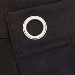 Mainstays Kingswood Ensemble de panneaux de rideaux à œillets transparents solides et imprimés, 4 pièces, noir, 27,5 po L x 84 po L Ensemble de rideaux transparents