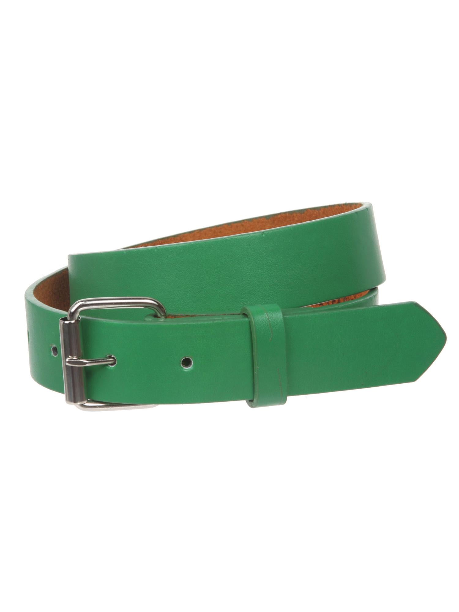 28 Kids 1 Snap On Plain Leather Belt Blue L