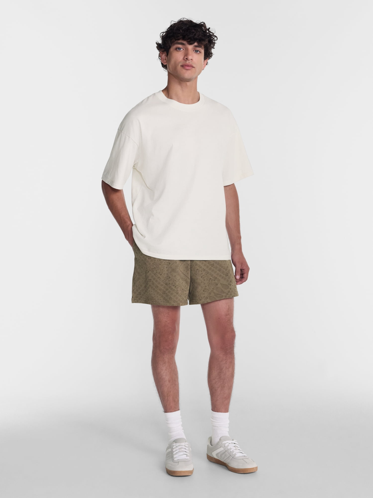 No Boundaries Fleece Jogger Shorts, 6" Inseam, Men's Sizes XS-5XB
