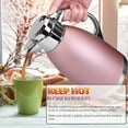 thumbnail image 2 of SSAWcasa 61oz Thermal Coffee Carafe Stainless Steel Double Wall Vacuum Thermos Thermal Flask Coffee Dispenser Insulated Coffee Carafes Keeping Coffee Water and Tea 12 Hours Hot, 24 Hours Cold (Pink), 2 of 8