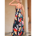 thumbnail image 4 of Vestido de Verano 2025 para Mujer, con Estampado Floral, Lazo Frontal, Tirantes Finos, Informal, Bohemio, para Playa, Suelto, Negro, Talla S, 4 of 6
