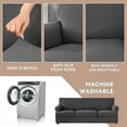 thumbnail image 4 of T Cushion Sofa Slipcovers with 3 Individual T Cushion Shape Seat Covers for Home Décor,4 Pieces Stretchable Washable Non-Pilling Non-Slip t Cushion Sofa Slipcover(Sofa,Dark Gray), 4 of 17