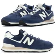thumbnail image 1 of New NEW BALANCE 574 Athletic Sneaker Running shoes Mens navy blue all sizes, 1 of 5