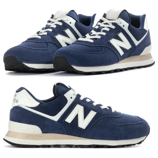 New NEW BALANCE 574 Athletic Sneaker Running shoes Mens navy blue all sizes