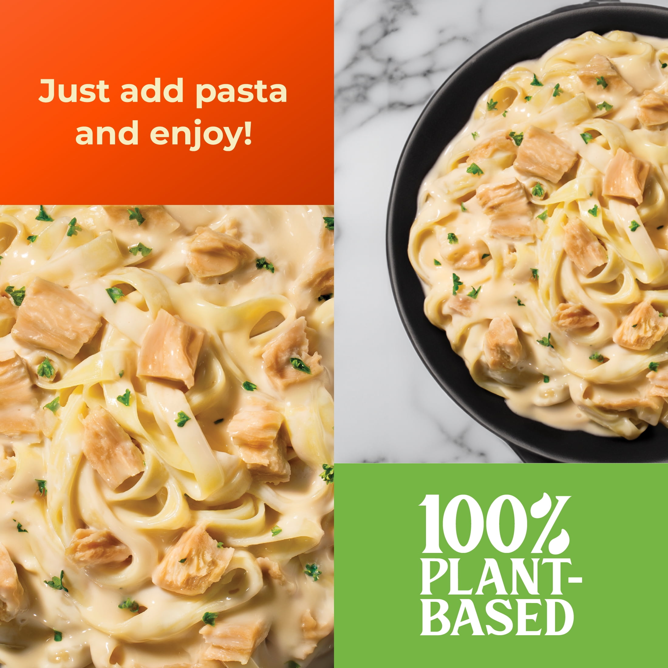 (2 pack) unMEAT Plant-Based Chicken in Alfredo Sauce, 12.6oz Can