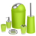 thumbnail image 5 of TeqHome 6Pcs Bathroom Accessories Set 6 Piece Plastic Bathroom Soap Dispenser Set Soap Dispenser Toot for Bathroom Green, 5 of 9
