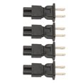 thumbnail image 4 of Adaptador de corriente NEMA 1-15P a IEC320 C5, 4 Uds., 15A, 125V, Plug and Play, convertidor de corriente para ordenador portátil de 2 clavijas, enchufe estadounidense de 125V, 4 of 5
