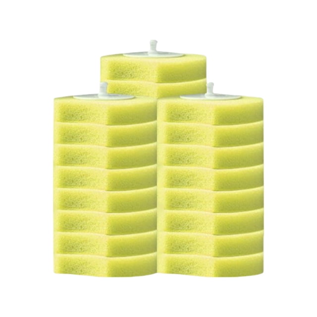 Cepillo para inodoro sin taladrar, kit de limpieza para inodoros 24x cabeza amarilla