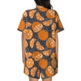 thumbnail image 6 of Fotbe Various Oranges Print Pajama Set for Women 2 Piece Loungewear Short Sleeve Tops and Shorts Set Soft Sleepwear-X-Large, 6 of 7