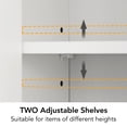 thumbnail image 6 of OONNEE Wall-Mounted Bathroom Storage Cabinet with Towel Bar & Adjustable Shelves – MDF Over the Storage Cabinet with Arched Doors, 6 of 13