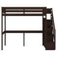 thumbnail image 6 of Cosymart Twin Size Loft Bed with Storage Staircase and Built-in Desk, Espresso, 6 of 9