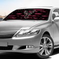 thumbnail image 4 of FORUDESIGNS Deer Camo American Flag Pattern Car Windshield Sun Shade Waterproof Auto Window Sun Shade Visor Block UV Rays Reflective Sunshade for Protection 57.1 x 27.4 inches, 4 of 7