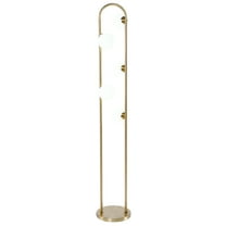 Attitude Brass Globe Metal Floor Lamp with Modern Arched Design