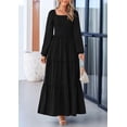 thumbnail image 3 of Vestido largo PRETTYGARDEN para mujer, estampado primaveral, con bolsillos, 3 of 8