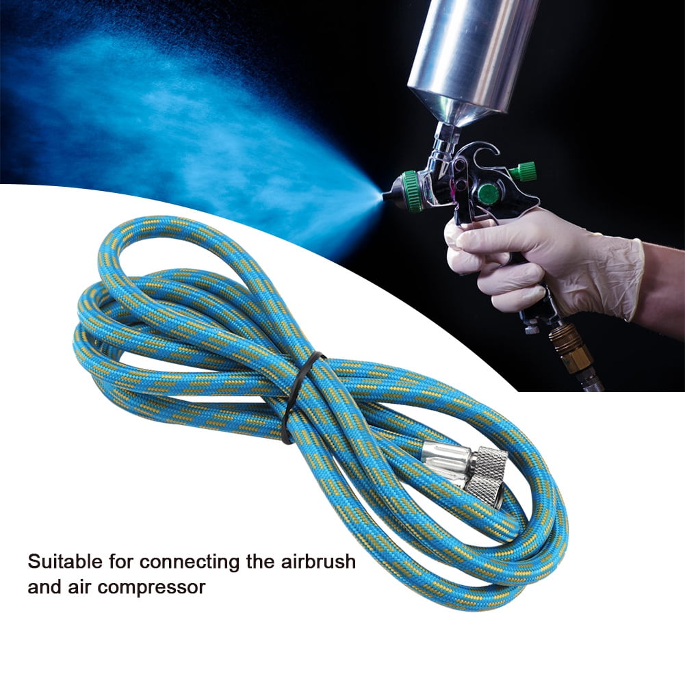 Tebru 1.8M Braided Airbrush Hose Compressor Air Tool 1/8  to 1/8  Adaptor Fitting , Airbrush Adaptor Fitting , Compressor Air Tool