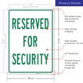 thumbnail image 3 of Reserved For Security Sign,, 3 of 5