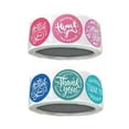 thumbnail image 2 of 1 Roll Thank You Packaging Sealing Stickers Floral Paper Seals Labels 1" - Red, 1 inch, 2 of 7