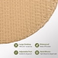 thumbnail image 5 of 7 Pieces Patio Furniture Set, All-Weather Rattan Sectional Sofa Set with Pillows, Outdoor Conversation Sets for Garden, Backyard, Balcony, Brown, 5 of 10