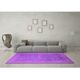 thumbnail image 3 of Ahgly Company Indoor Square Oriental Purple Industrial Area Rugs, 3' Square, 3 of 4