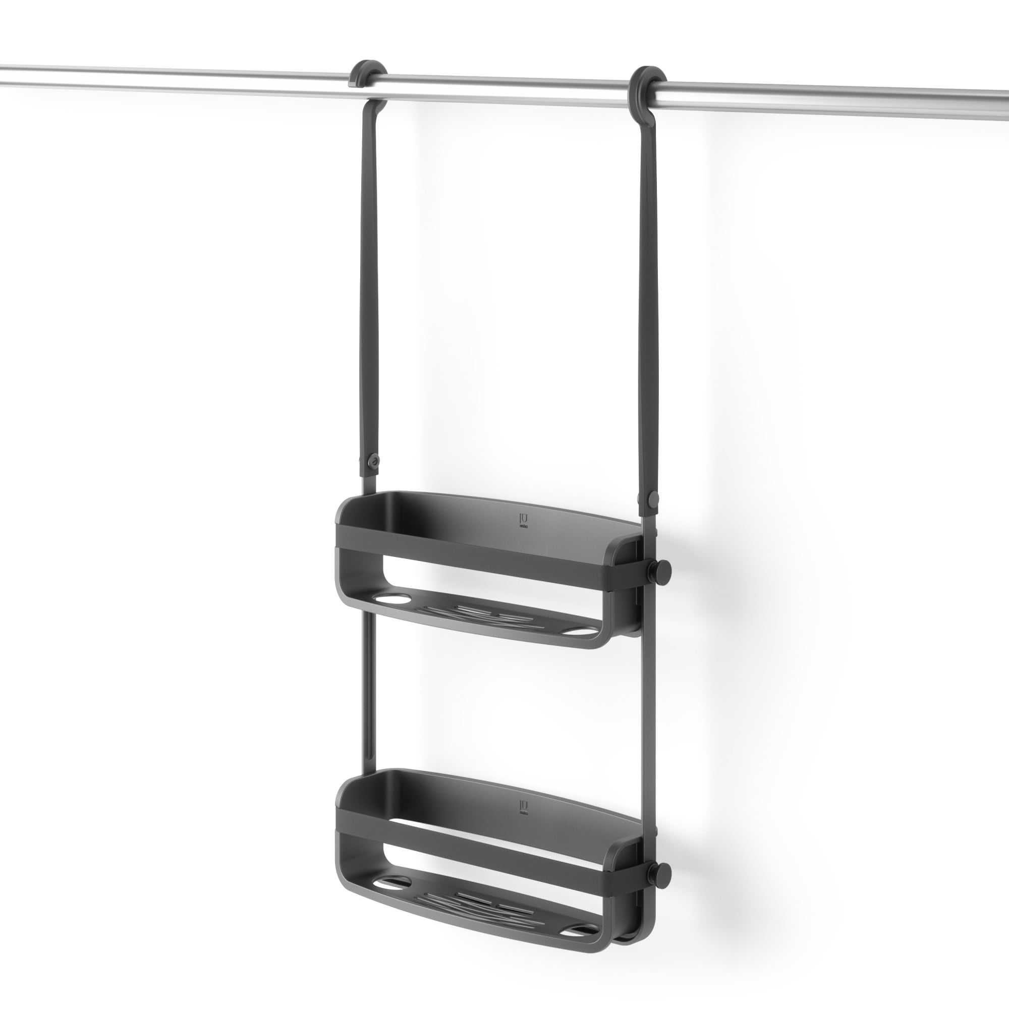BLECKSJÖN Shower caddy, two tiers, black, 12 ¼x22 - IKEA