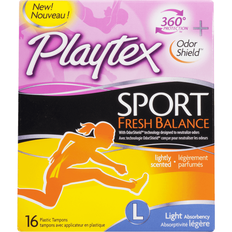  Playtex Sport Tampons, Unscented, Super Absorbency, 16 Tampons  : Health & Household