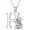 H, variant on SISGEM Cat Initial Pendant Necklace Silver A to Z Letters Alphabet Necklace Gift for Women