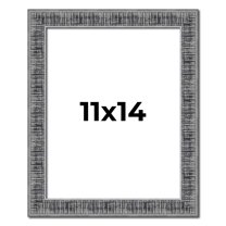 11x14 Frame Silver Black Rustic Sonoma Solid Wood Picture Frame | 1.5 Inch Moulding Width |