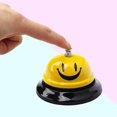 thumbnail image 4 of Call Service Bell, Desk Bell Game Bell, Reception Areas Bells For Classic Concierge Porter Kitchen Restaurant Bar Use (happy Face)(2pcs, Yello, 4 of 5