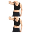 thumbnail image 3 of Sonducket Chaleco adelgazante para hombre, transpirable, soporte para la espalda, Color sólido, sin mangas, moldeadores de pecho, deportes de oficina, Negro L 2piezas Sonducket CBP125443, 3 of 6